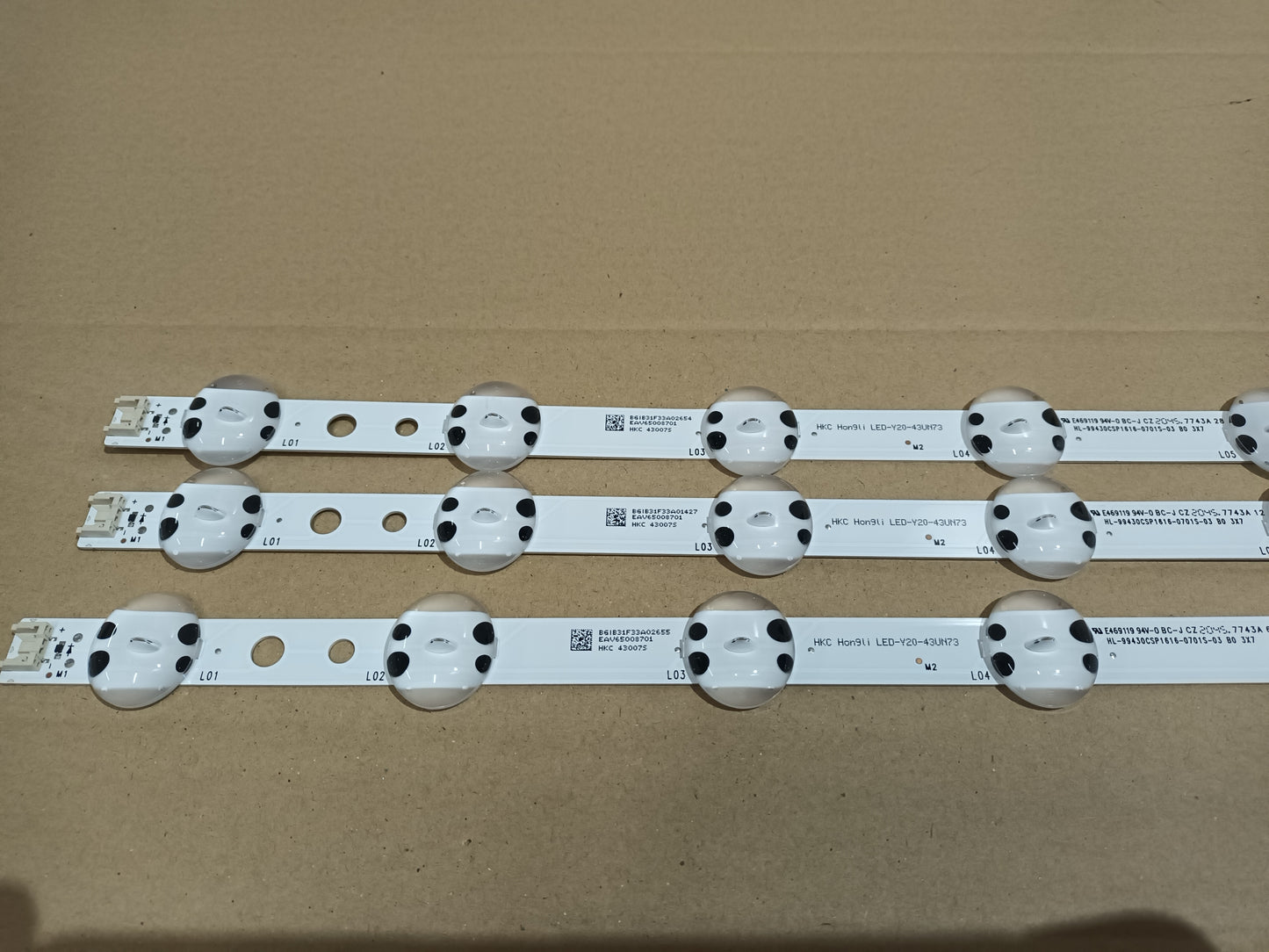 LG43UP751C0ZF, KIT 3 TIRAS LED, NUEVAS (ref,145)