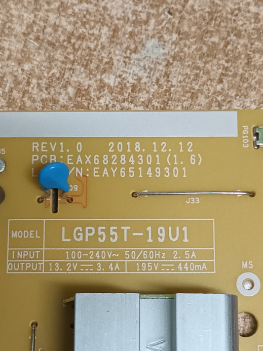 EAX68284301(1.6), NUEVA SIN USAR, de TV LG55UN81006LB,