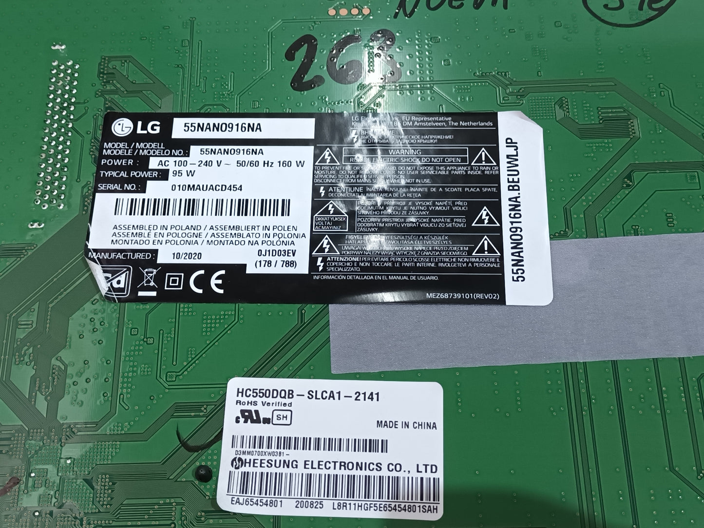 LG55MANO916NA, componentes NUEVOS, (ref-80)