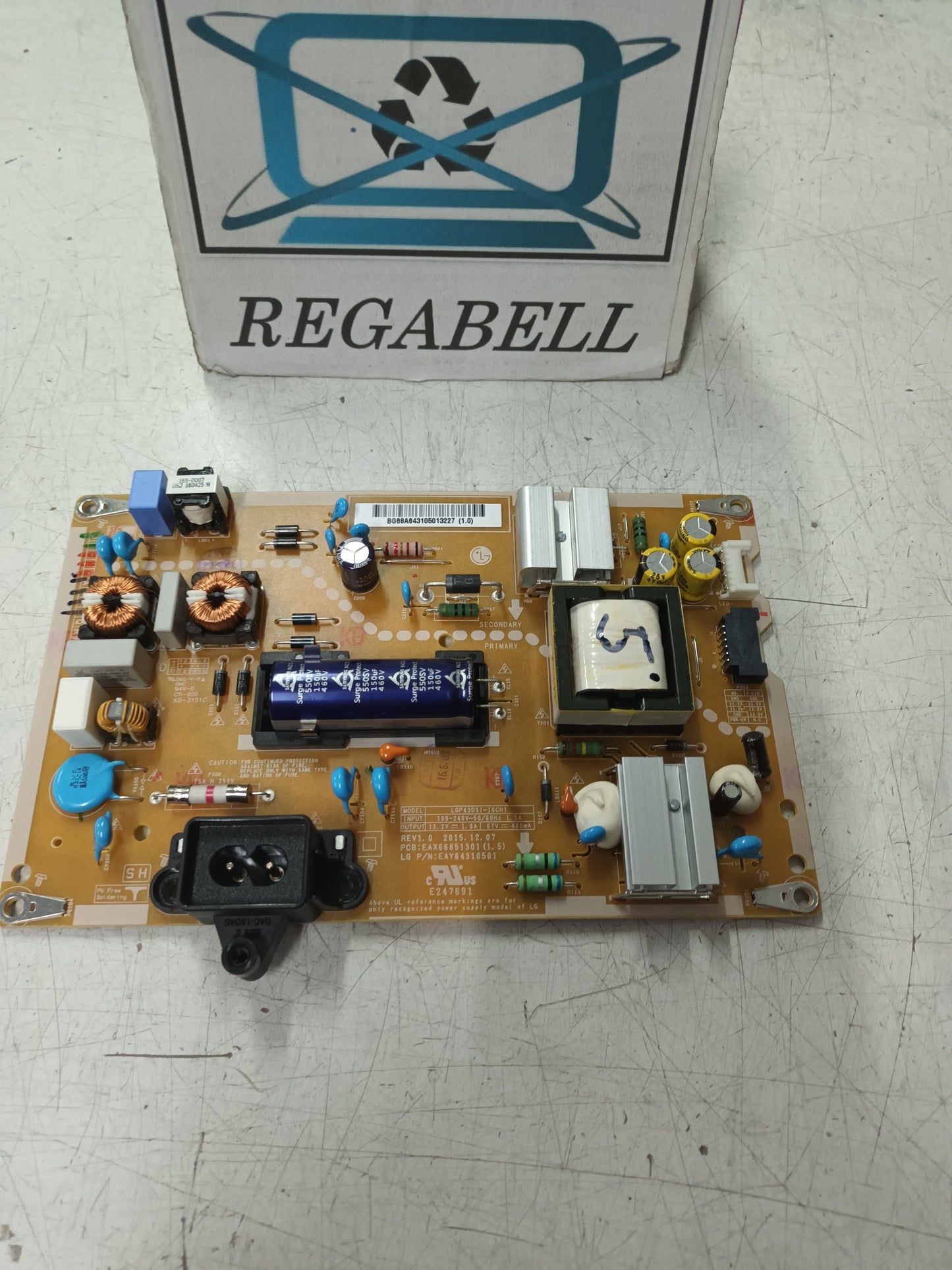 PSU, EAX66851301(1.5), NUEVA SIN USAR, de LG43LJ590V