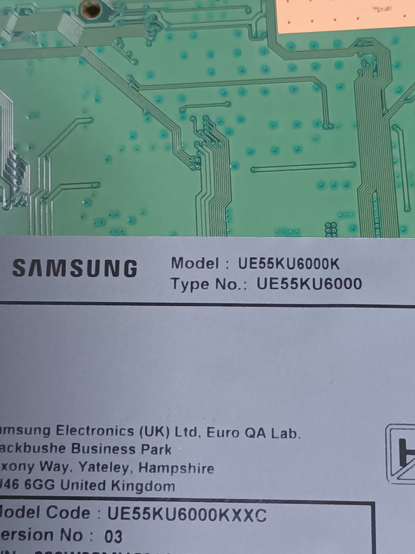BN44-10712A, NUEVA SIN USAR, De TV SAMSUNG UE55KU6000K