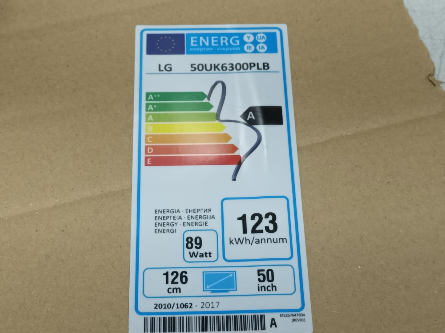 KIT 4 tiras de retroiluminación de LG50UK6300PLB,