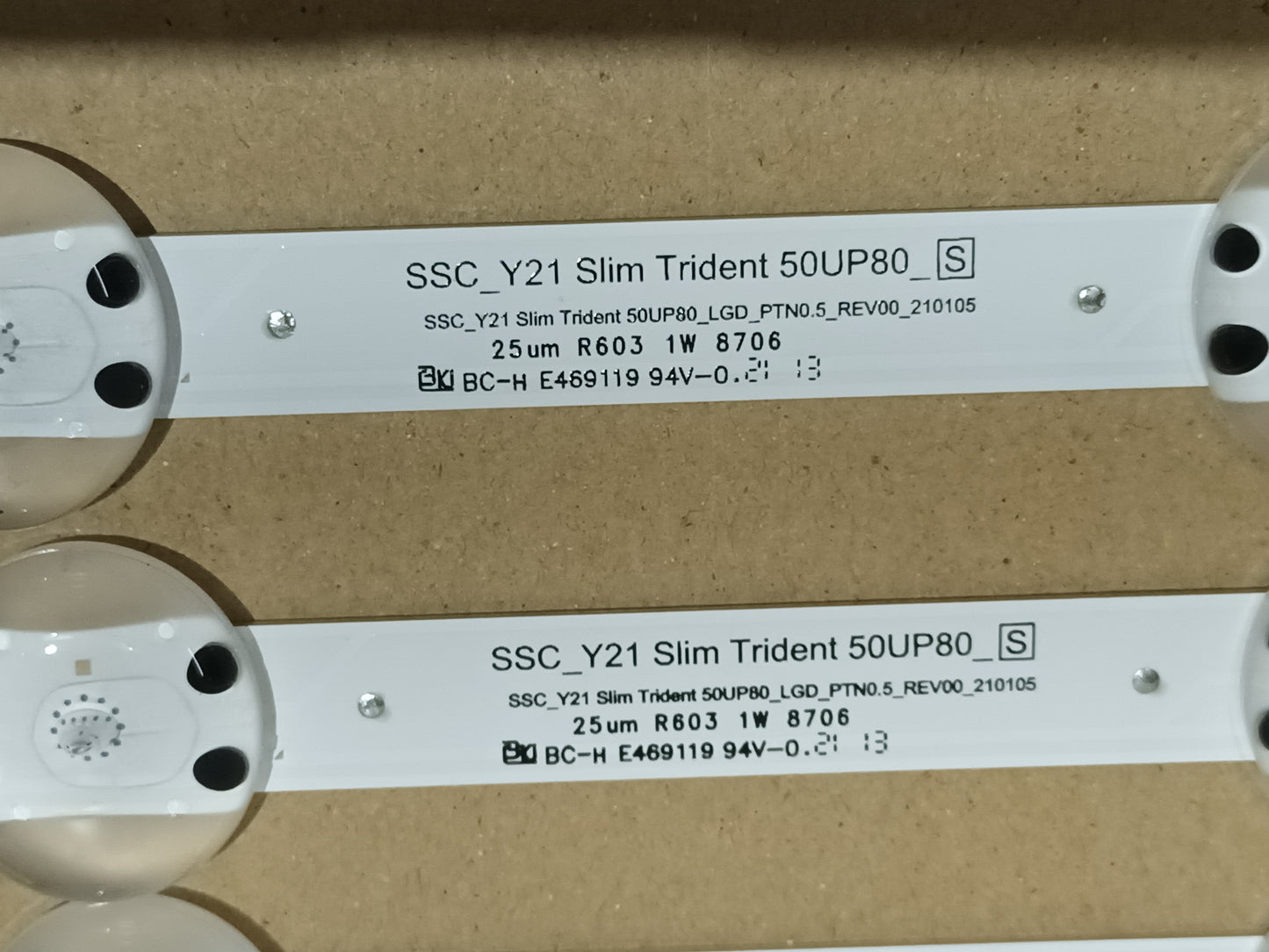 KIT 6 tiras de retroiluminación de LG50UP81006LR,