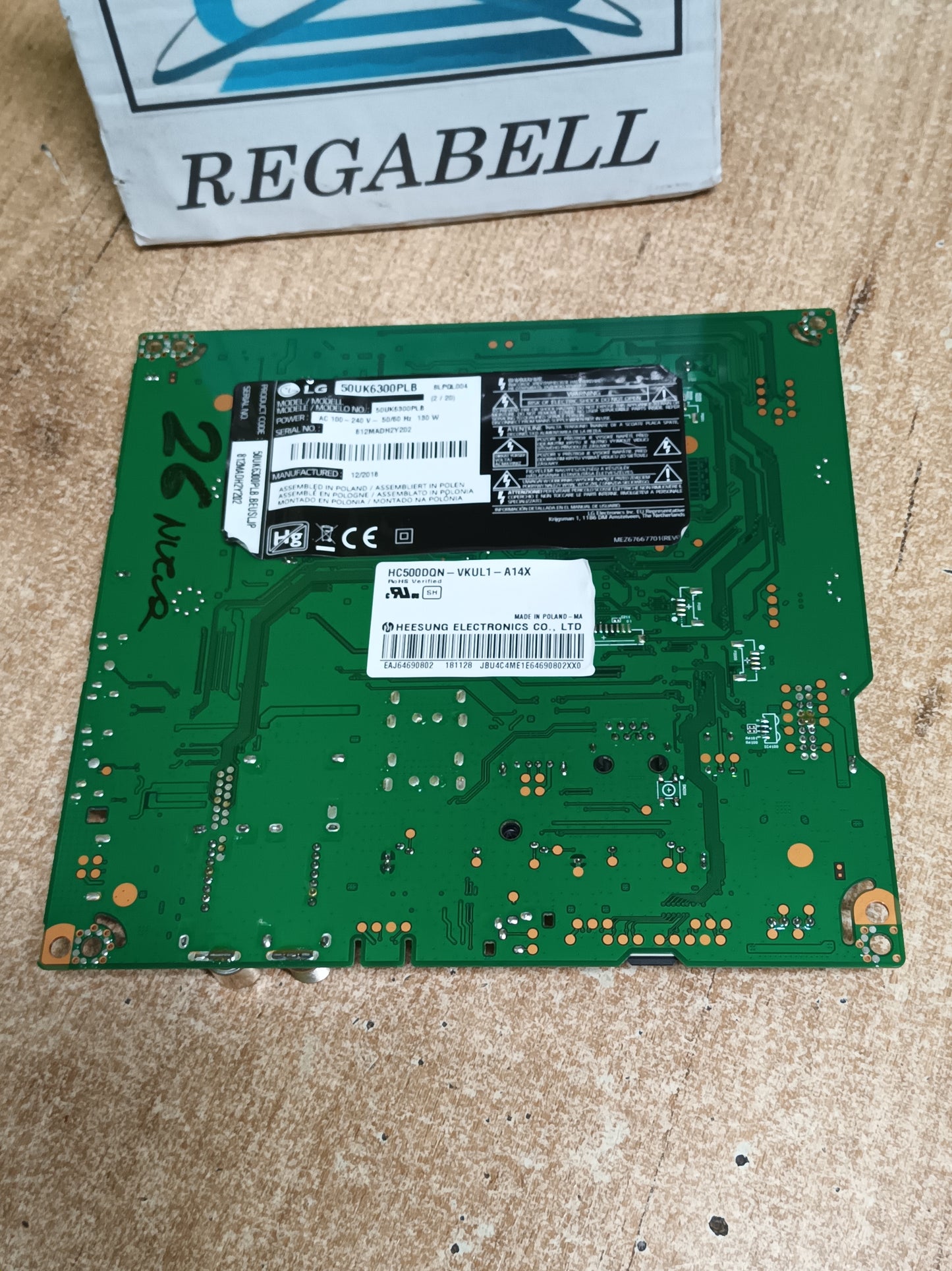 Placa main, EAX67872805(1.1) EBT66113003, de tv LG50UK6300PLB, NUEVA SIN USAR,