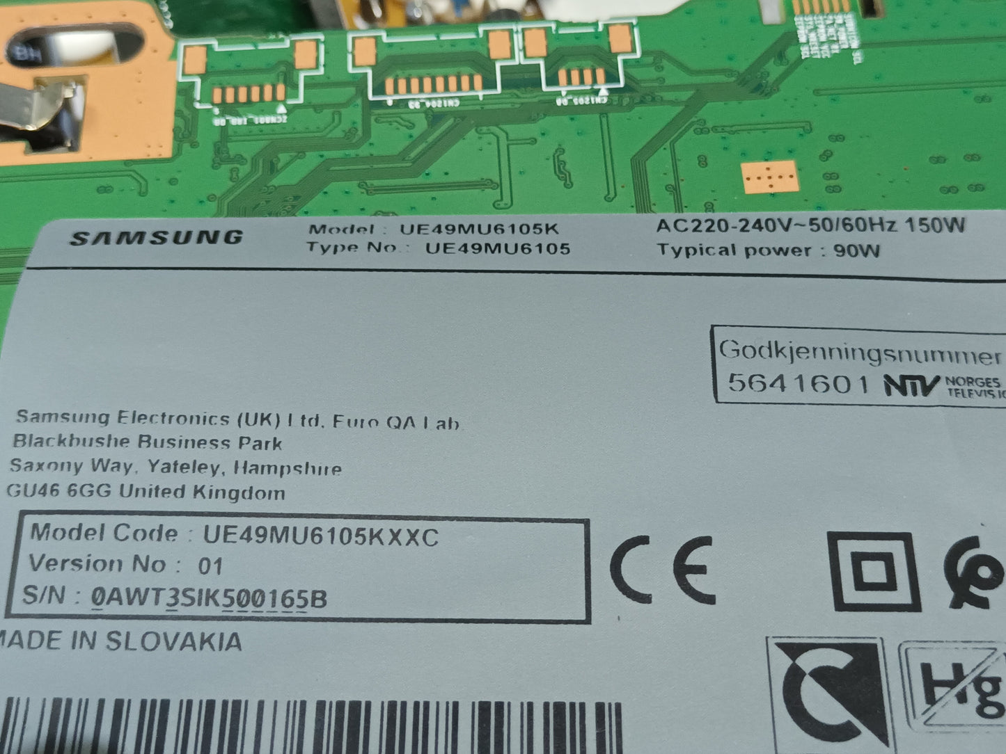 UE49MU6105K, KIT TIRAS LED nuevas, (ref,152)