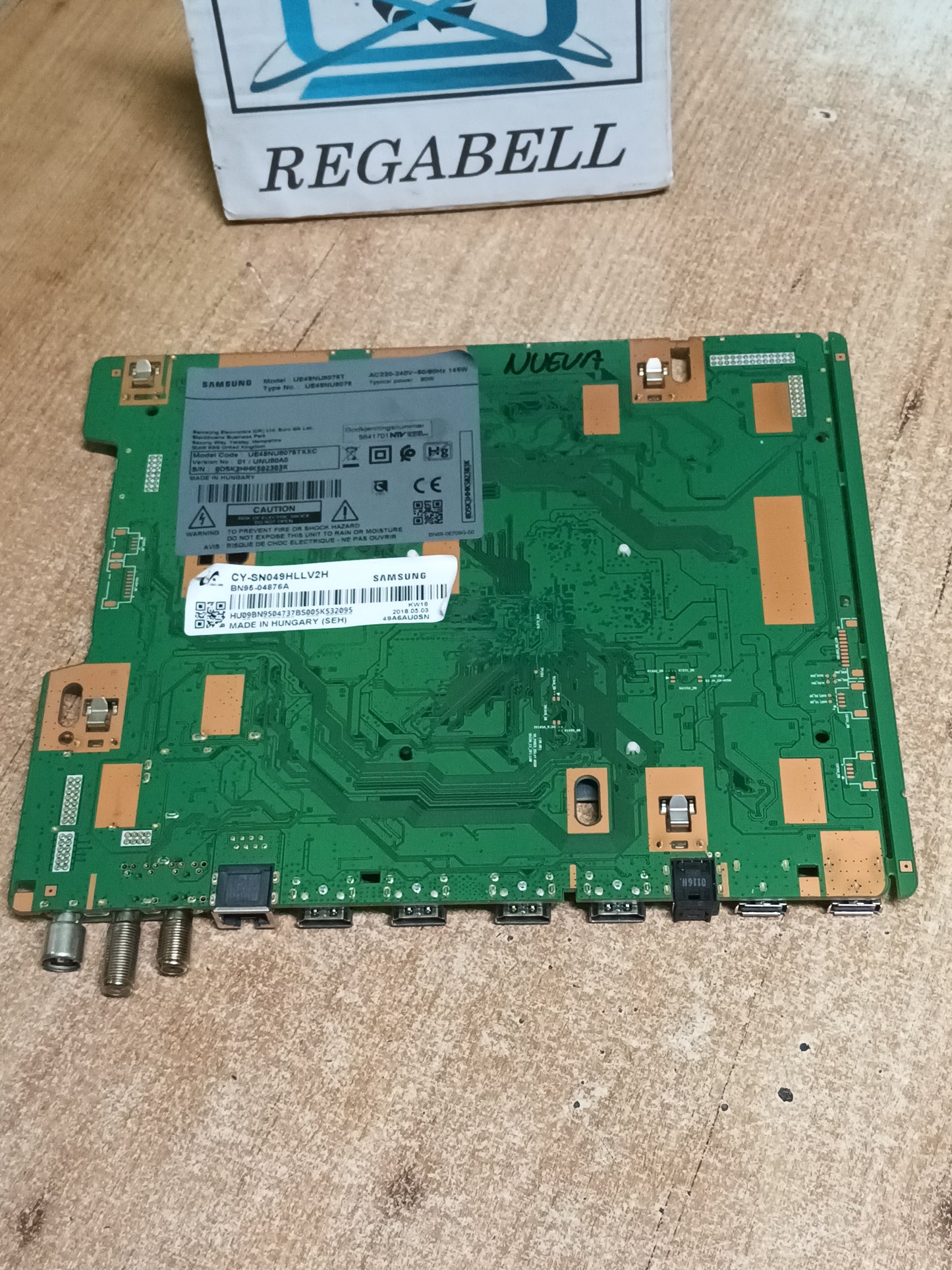 PLACA MAIN, BN41-02636A, BN94-12925B, de tv SAMSUNG UE49NU8075T, NUEVA SIN USAR