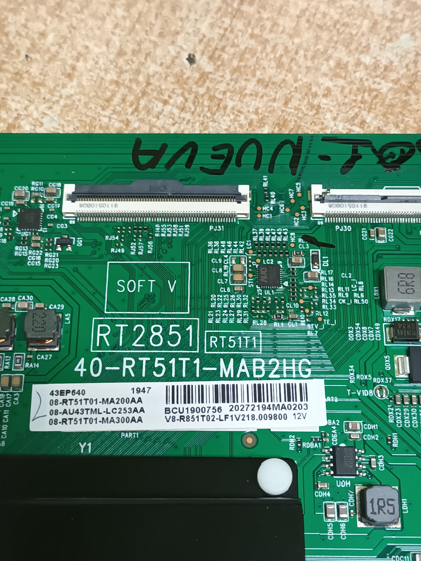 PLACA MAIN, 40-RT51T1-MAB2HG, NUEVA SIN USAR, de tv TCL 43EP640