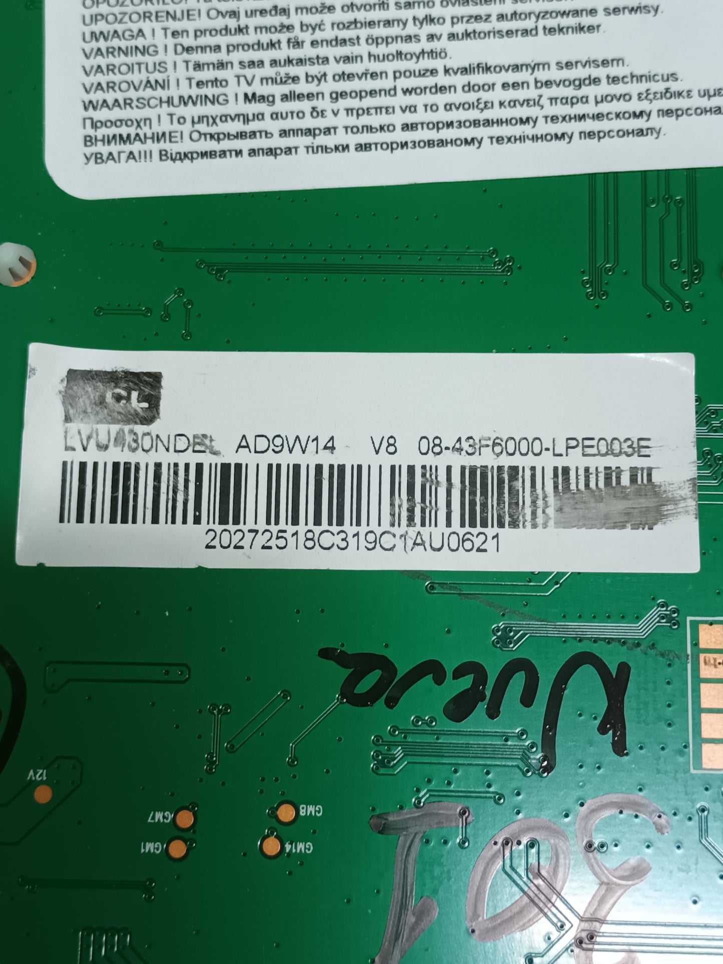 PLACA MAIN, 40-RT51T1-MAB2HG, NUEVA SIN USAR, de tv TCL 43EP640