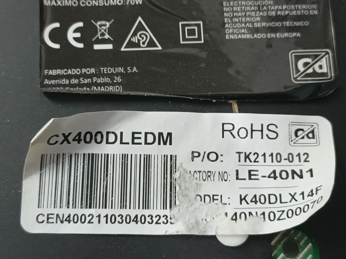 TD SYSTEMS K40DLX14F, KIT TIRAS LED (ref,281)