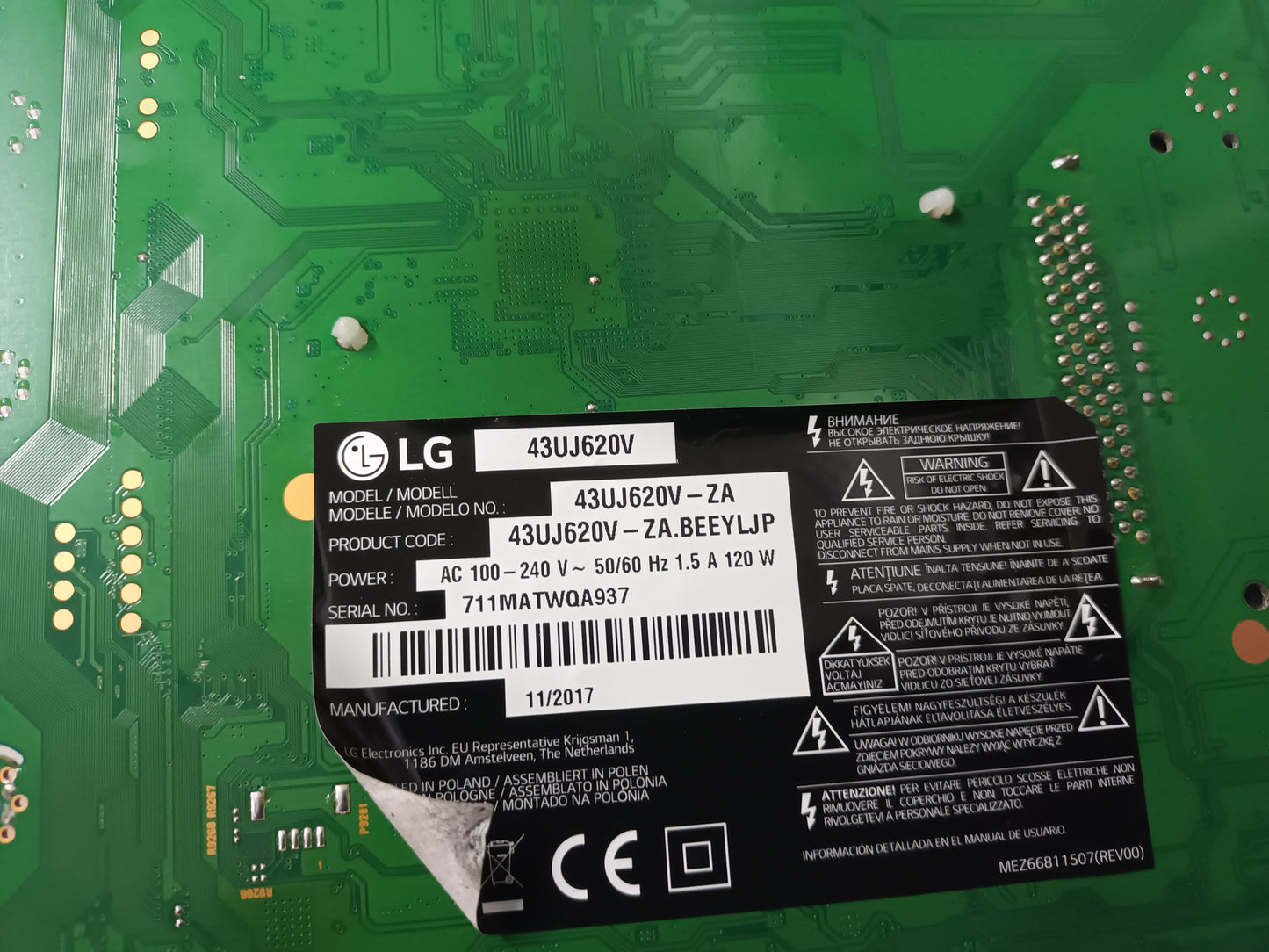 LG43UJ620V, COMPONENTES TV , (ref-116)