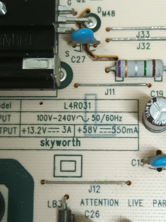 L4R031, de tv LG43UJ620V,