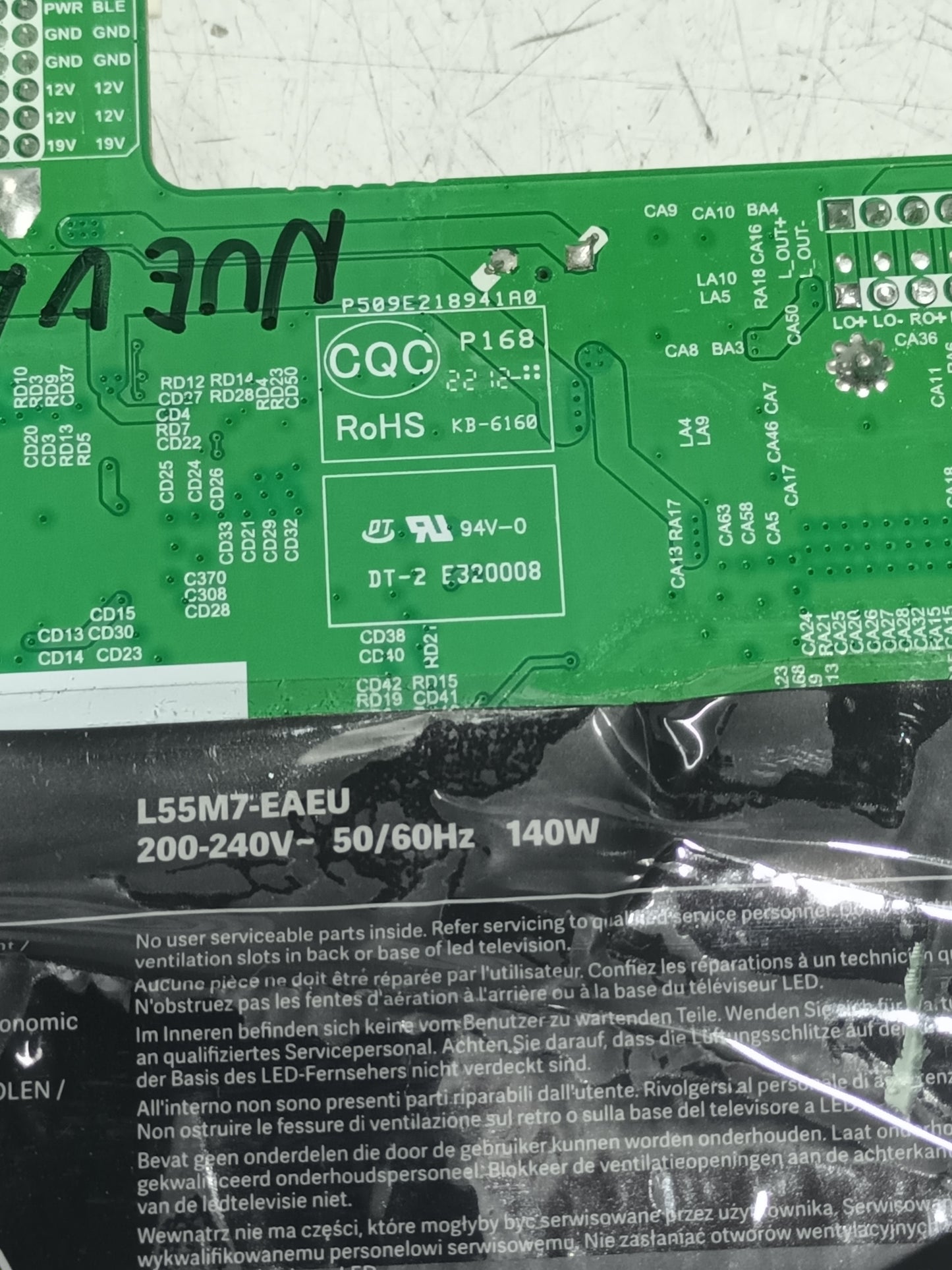 PLACA MAIN, TD.MT9612.795, NUEVA SIN USAR, de tv XIAOMI TV L55M7-EAEU