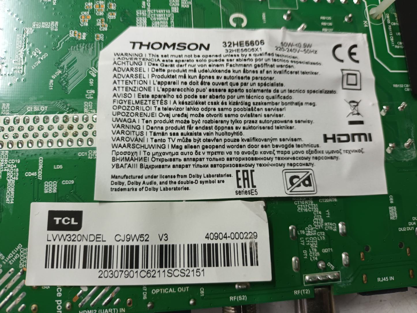 THOMSON 32HE5606, componentes, (ref-119)