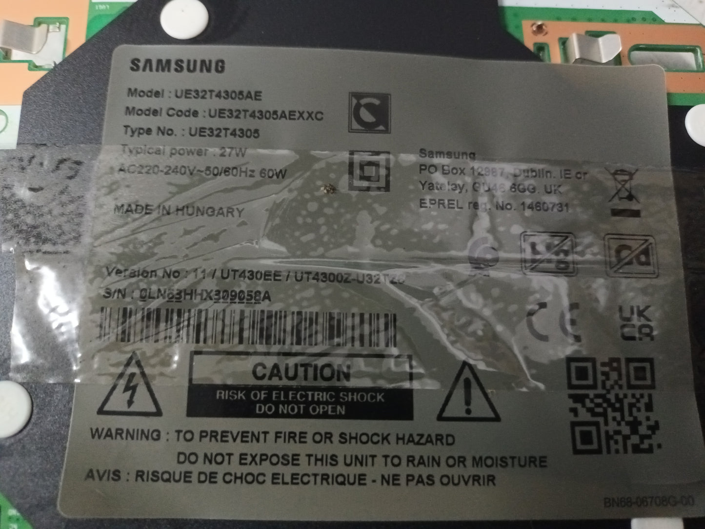 SAMSUNG UE32T4305AE, COMPONENTES TV, (ref-125)