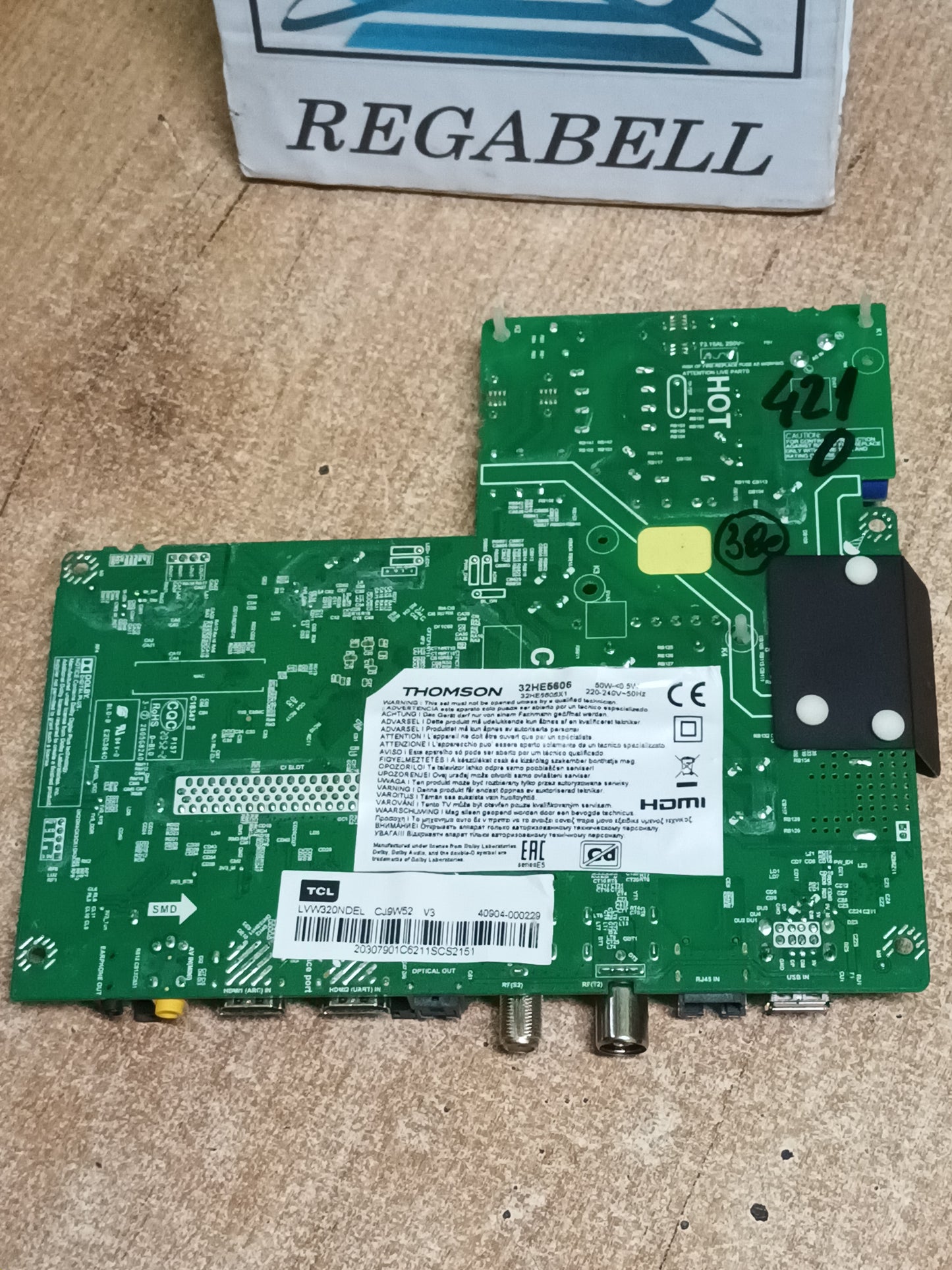 PLACA MAIN, TPD.RT2841.PB771, de TV THOMSON 32HE5606,
