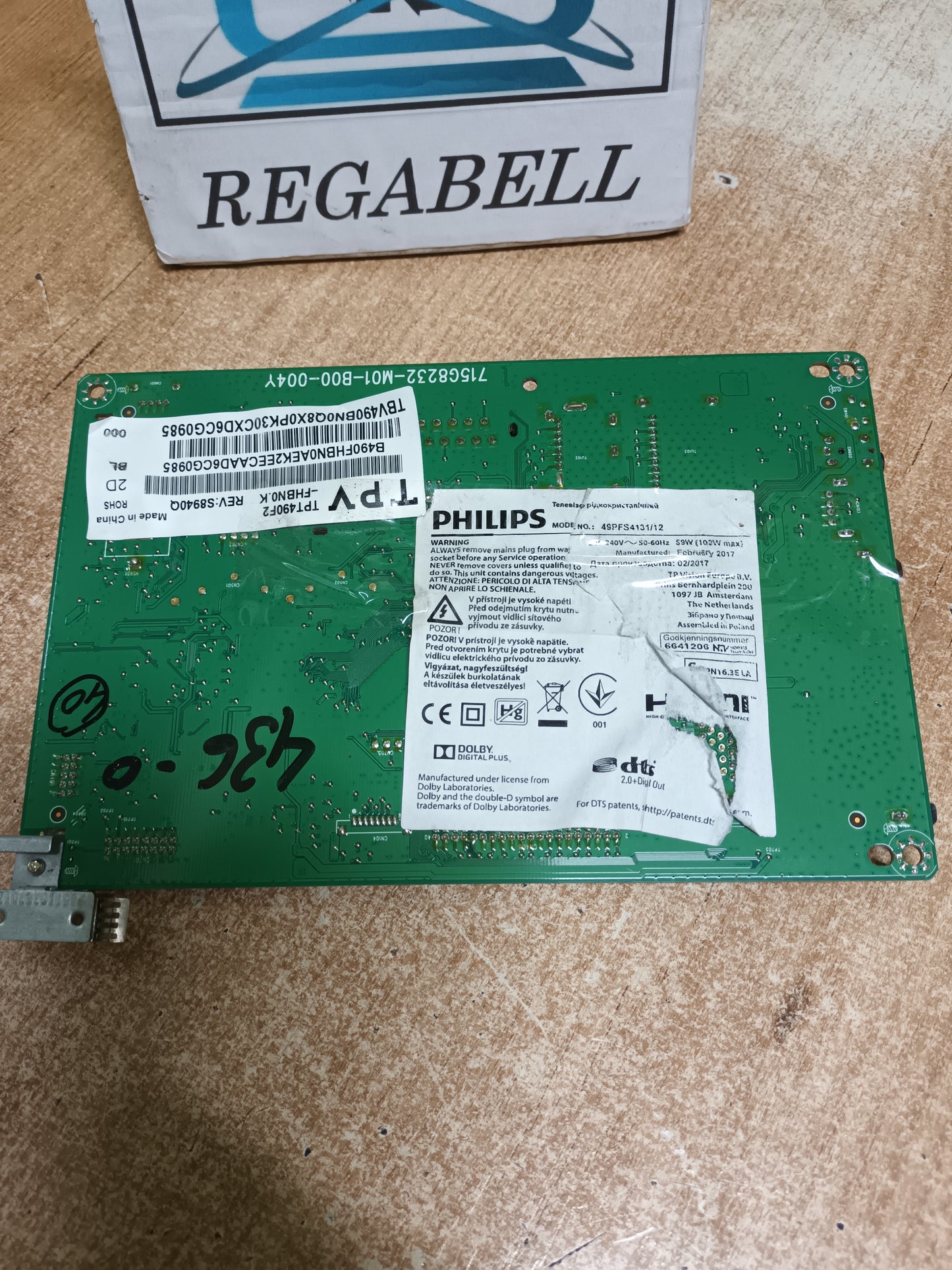 Placa main, 715G8232-M01-B00-004Y, de TV PHILIPS 49PFS4131/12