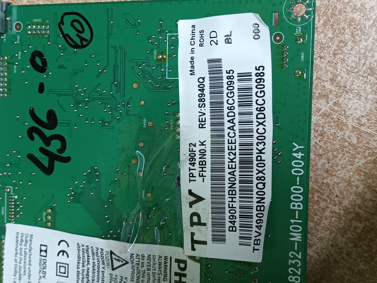 Placa main, 715G8232-M01-B00-004Y, de TV PHILIPS 49PFS4131/12