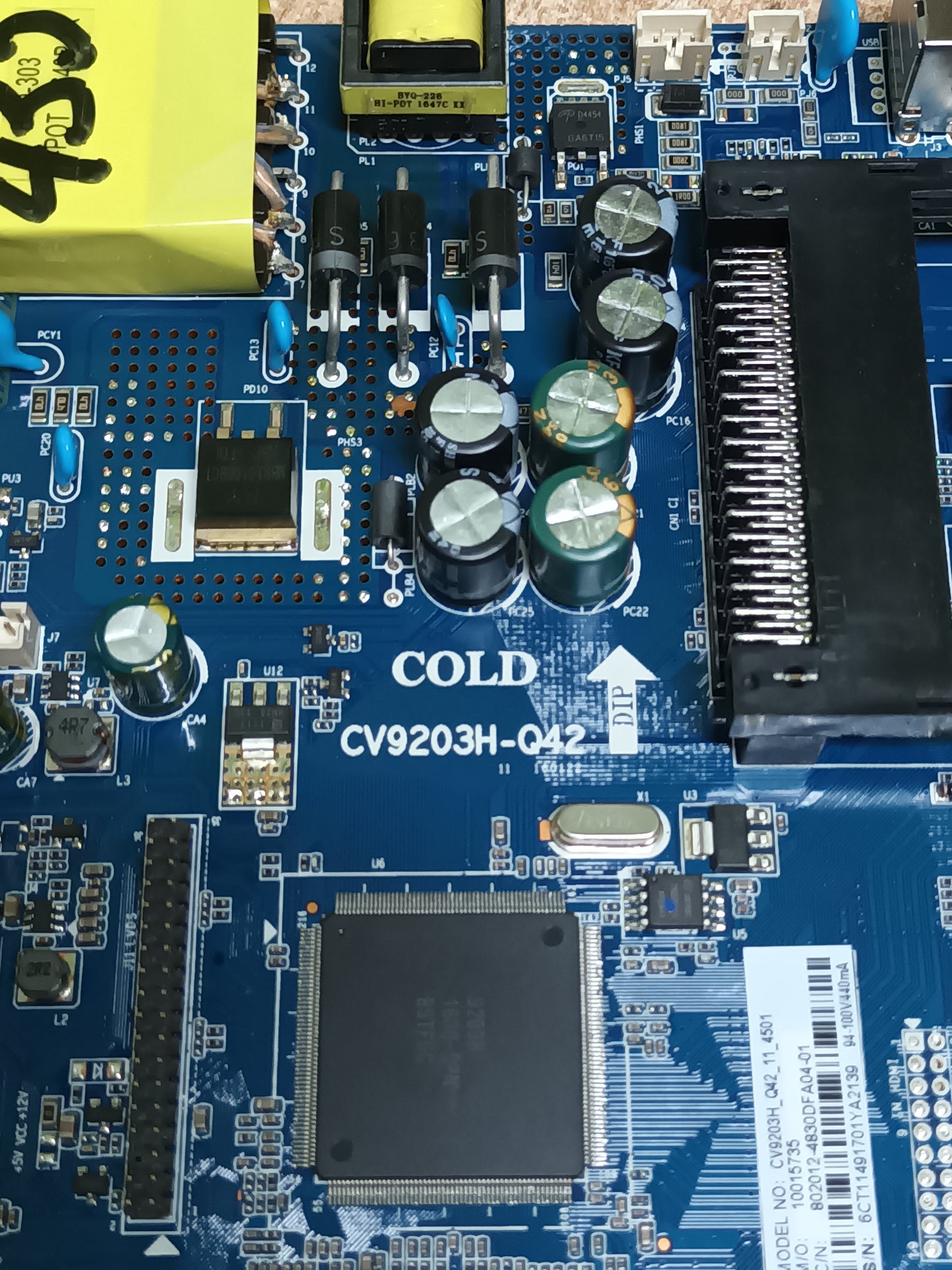 PLACA MAIN, CV9203H-Q42, de televisión TD SYSTEMS K48DLS6F,