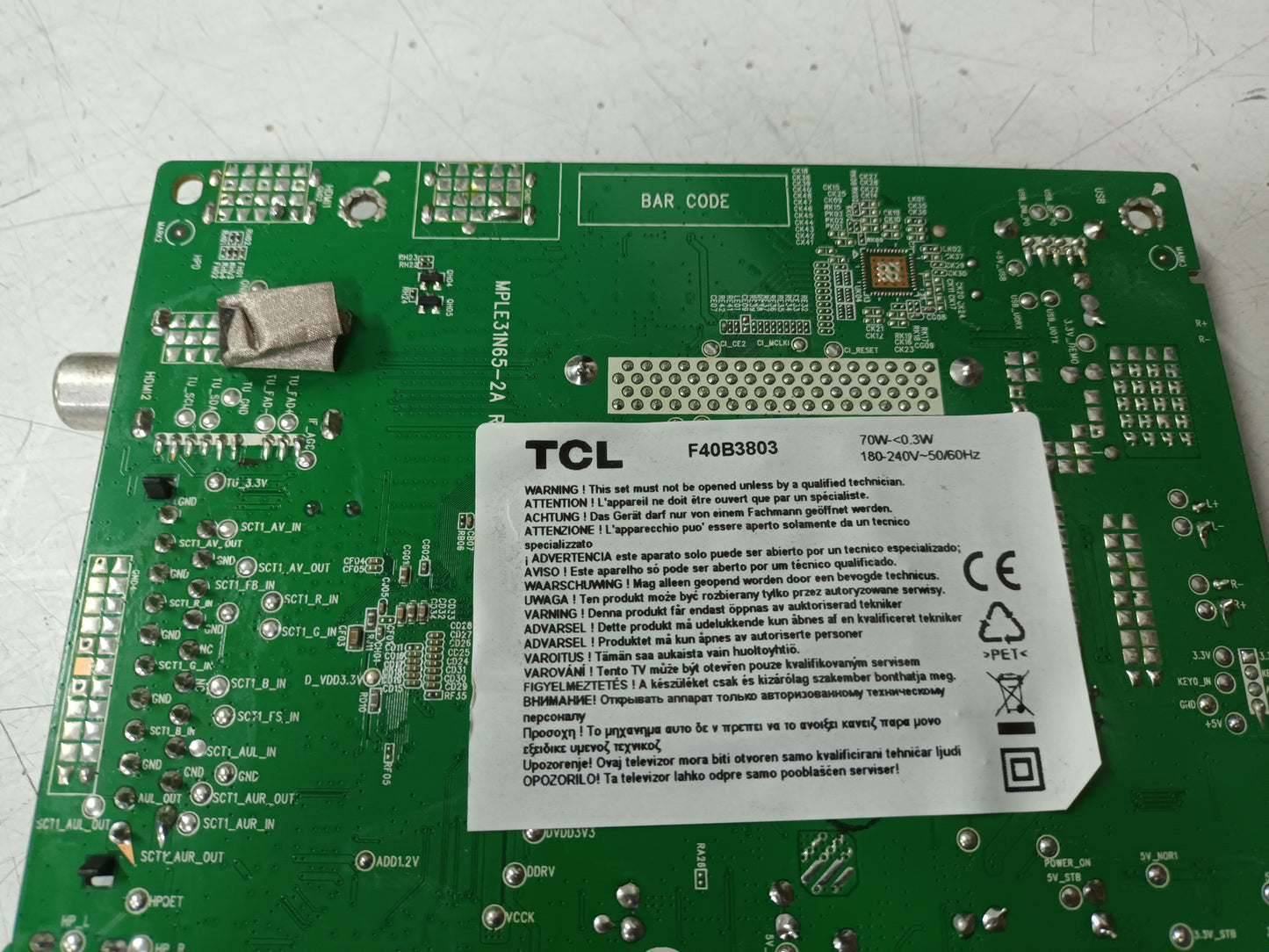TCL F40B3803, componentes, (ref-134)