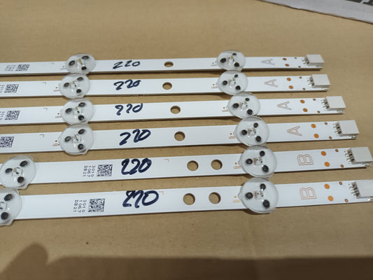 TOSHIBA 49L2863DG, KIT 6 TIRAS LED (ref.220)