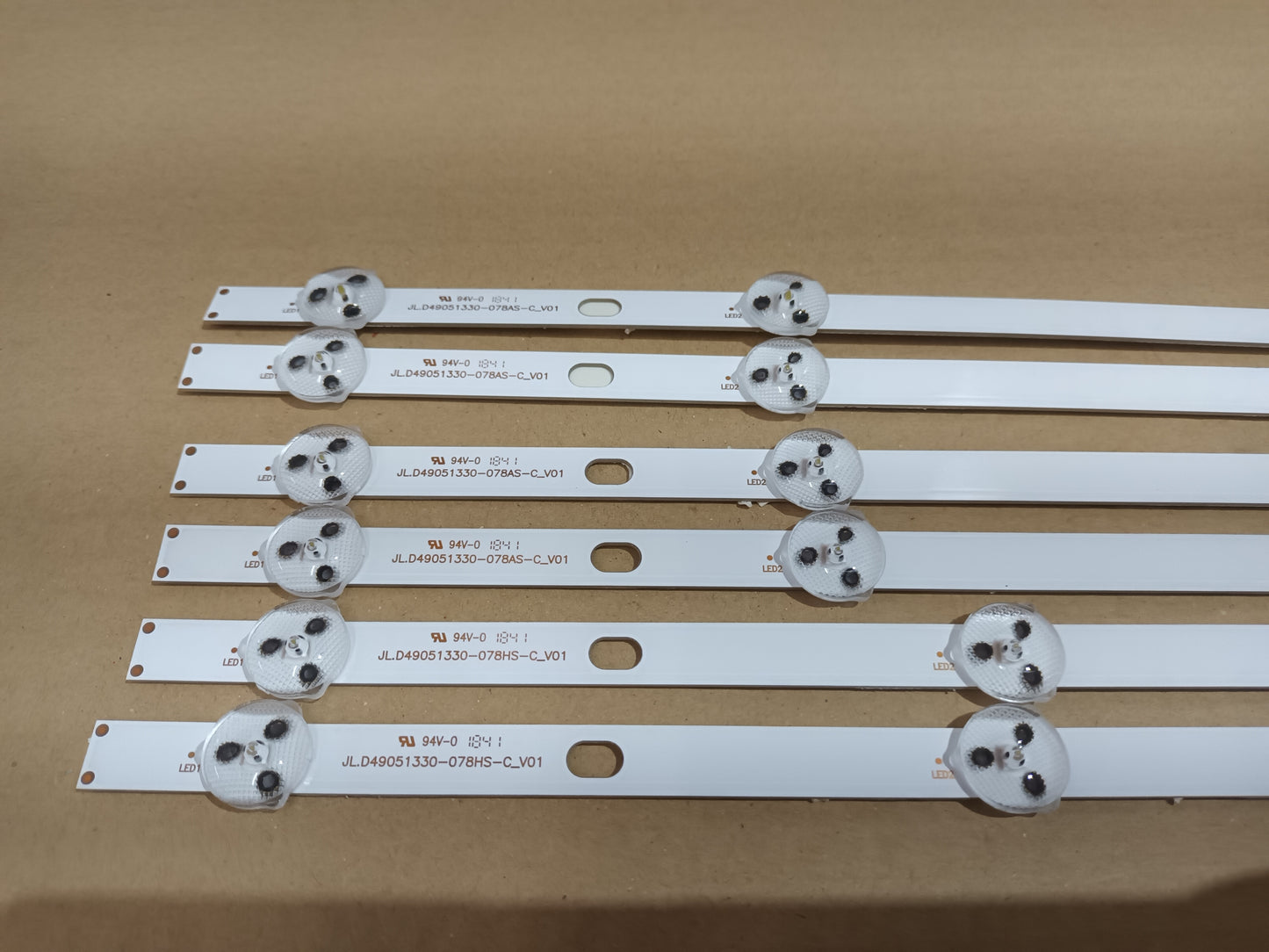 TOSHIBA 49L2863DG, KIT 6 TIRAS LED (ref.220)