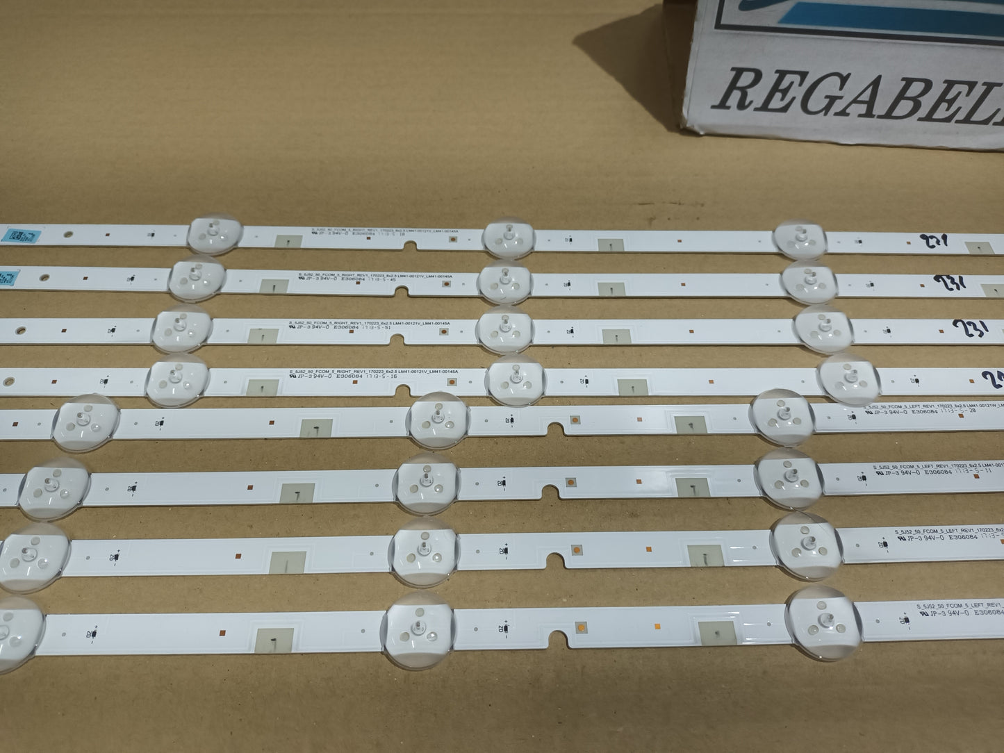 SAMSUNG UE49M5005AW, KIT 8 TIRAS LED (ref.231)