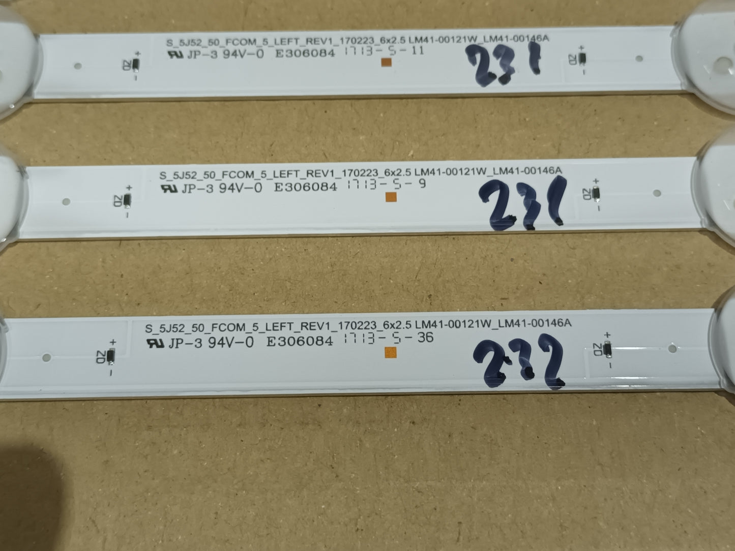 SAMSUNG UE49M5005AW, KIT 8 TIRAS LED (ref.231)