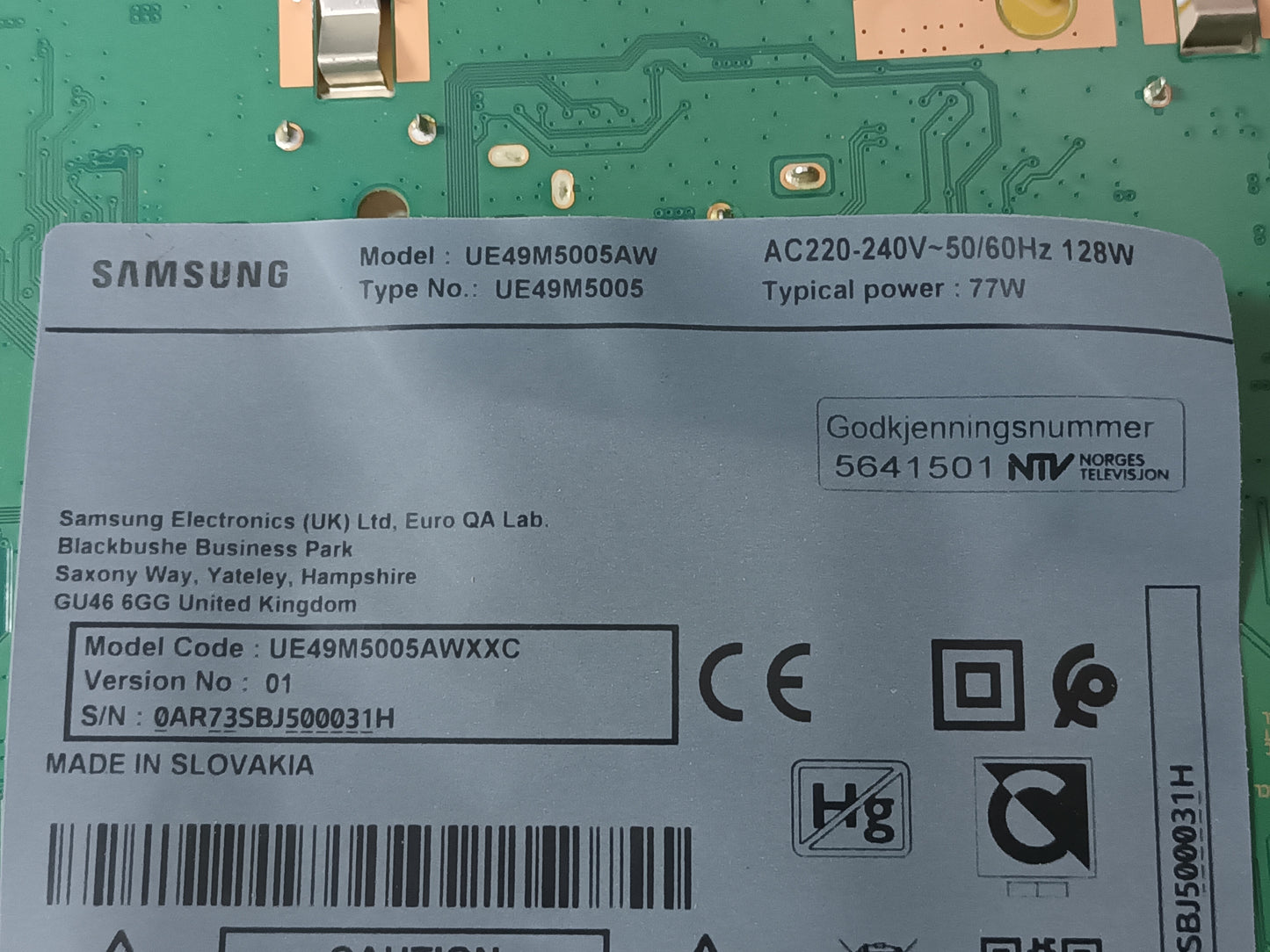 KIT 8 tiras de retroiluminación de SAMSUNG UE49M5005AW
