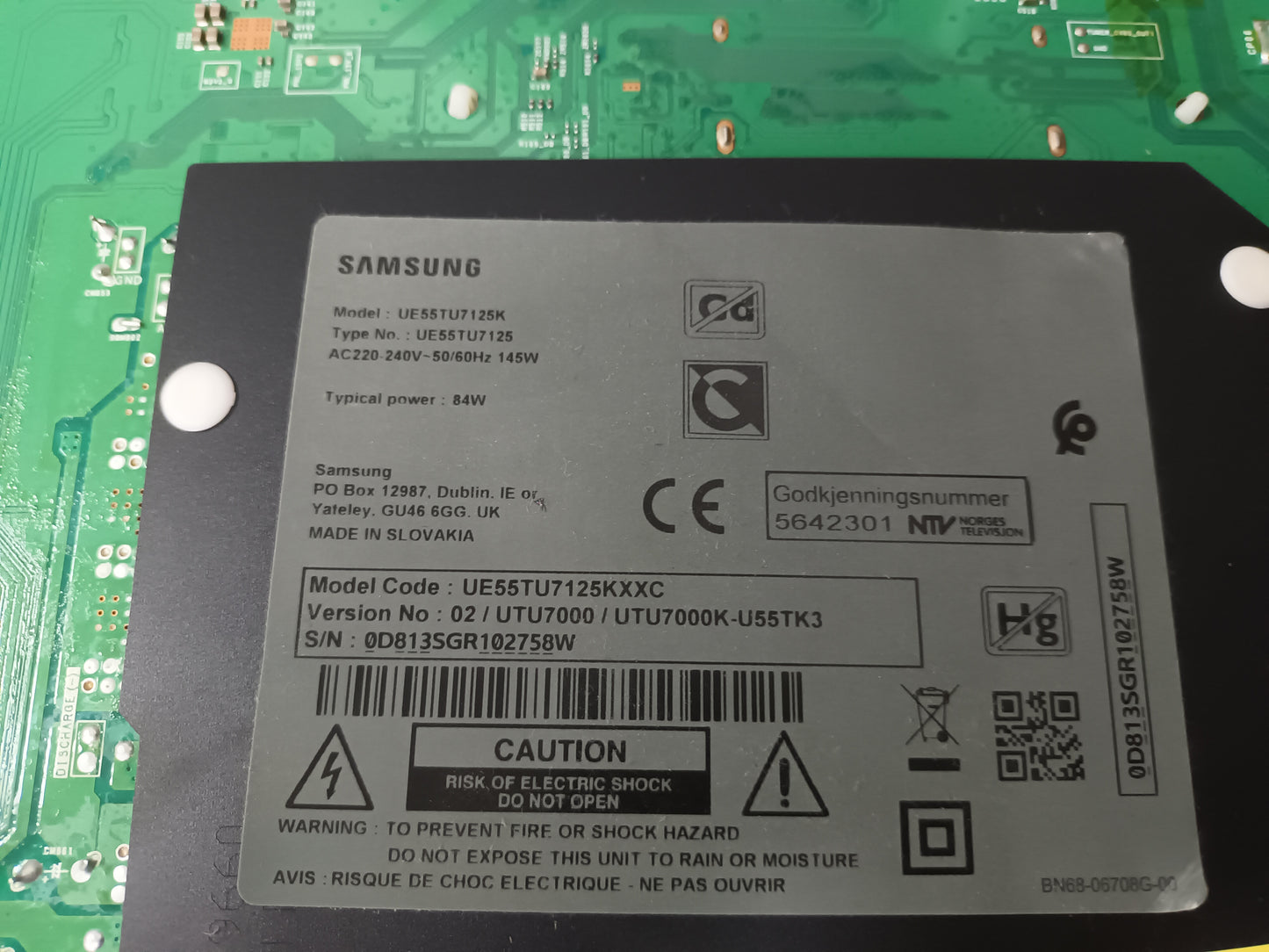 SAMSUNG UE55TU7125K, componentes, (ref-33)