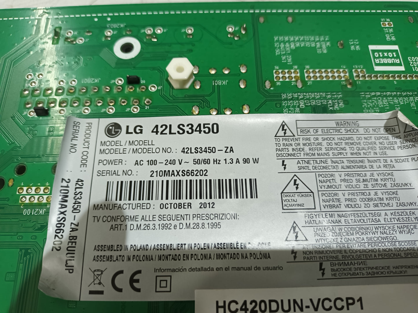 KIT 10 tiras de retroiluminación de LG42LS3450