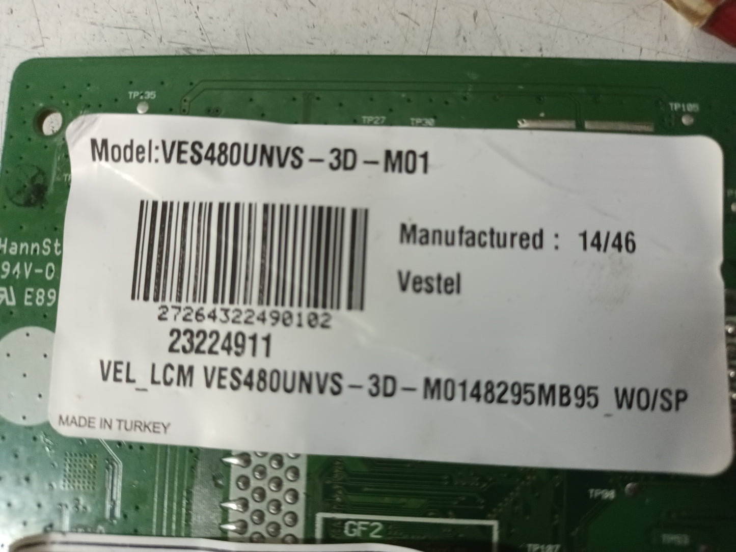 TOSHIBA 48L5435DG COMPONENTES TV, (ref-60)