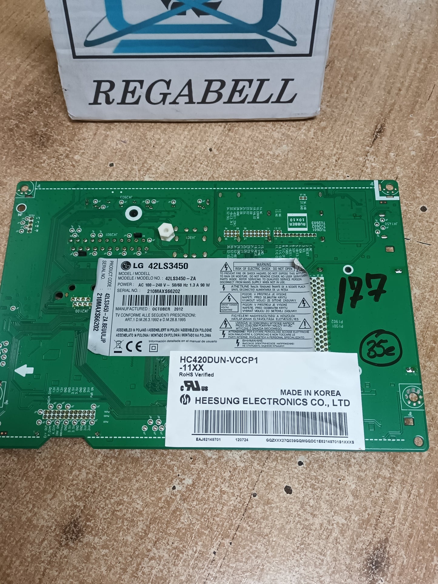 Placa main, EAX64910001(1.0), EBT62174286, de tv LG42LS3450,