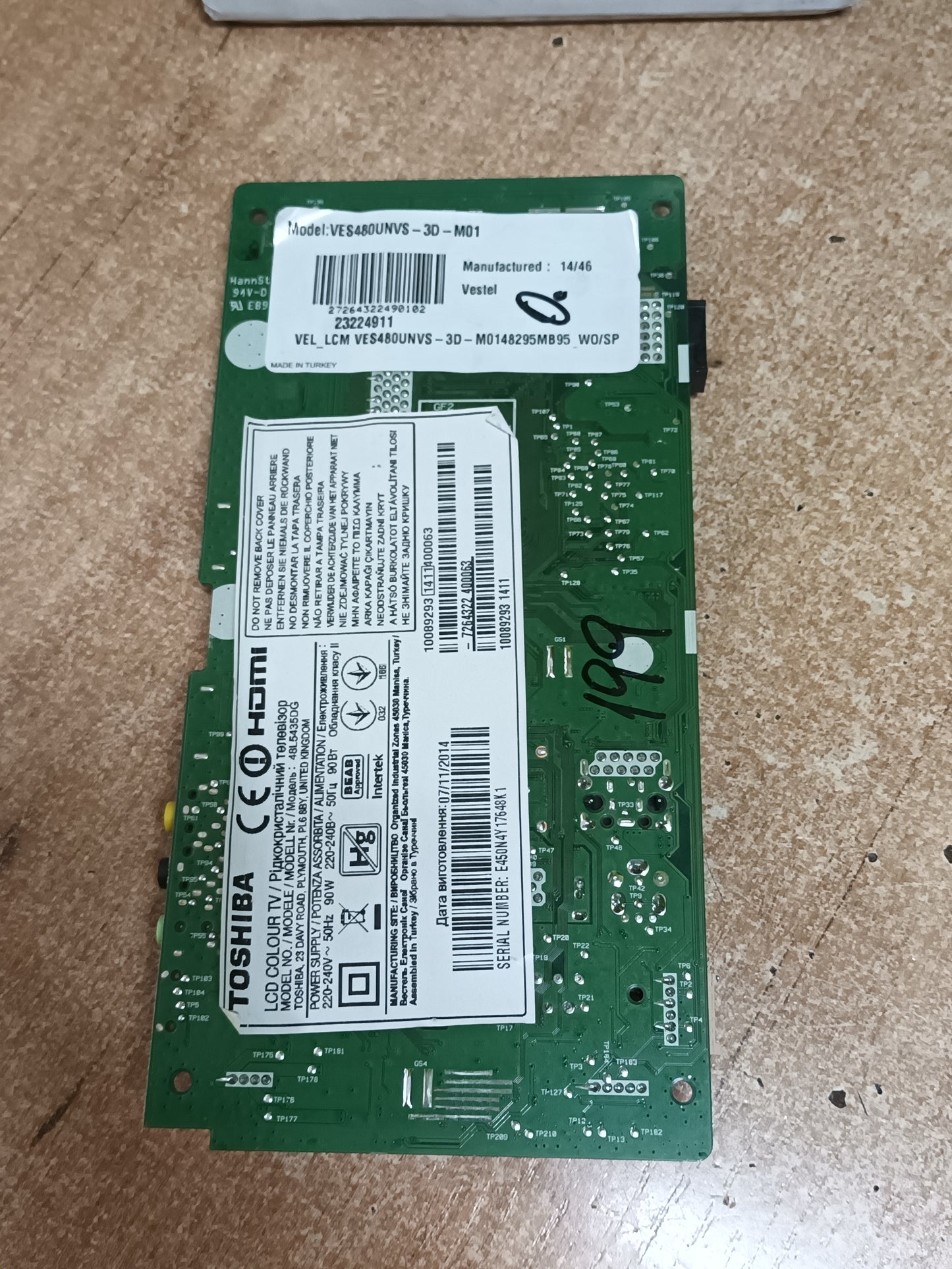 17MB95M, de TOSHIBA 48L5435DG