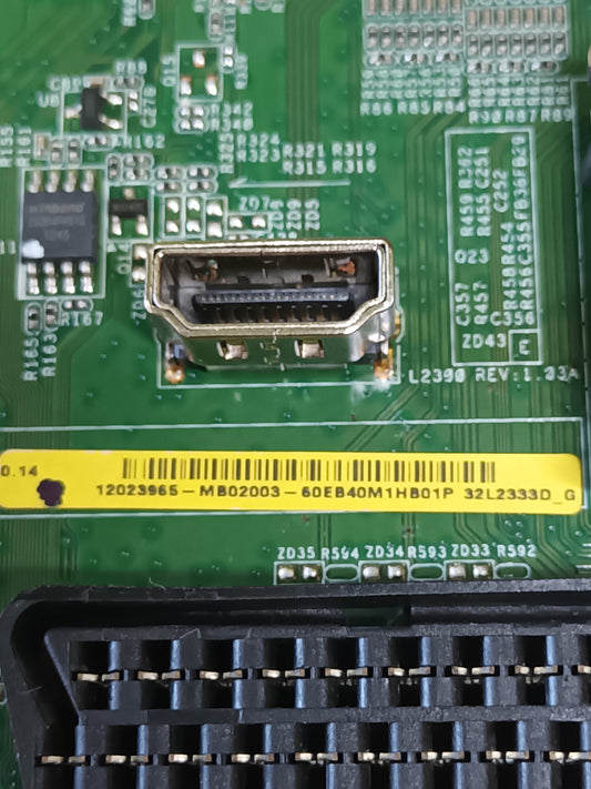 PLACA MAIN, de TV TOSHIBA 39L2333D