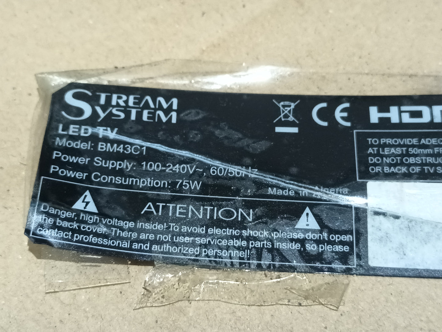 KIT 8 tiras de retroiluminación de STREAM SYSTEM BM43C1