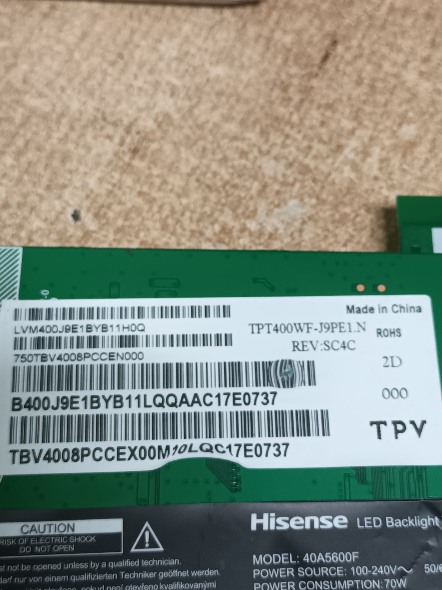 RSAG7.820.9867/H, de HISENSE 40A5600F