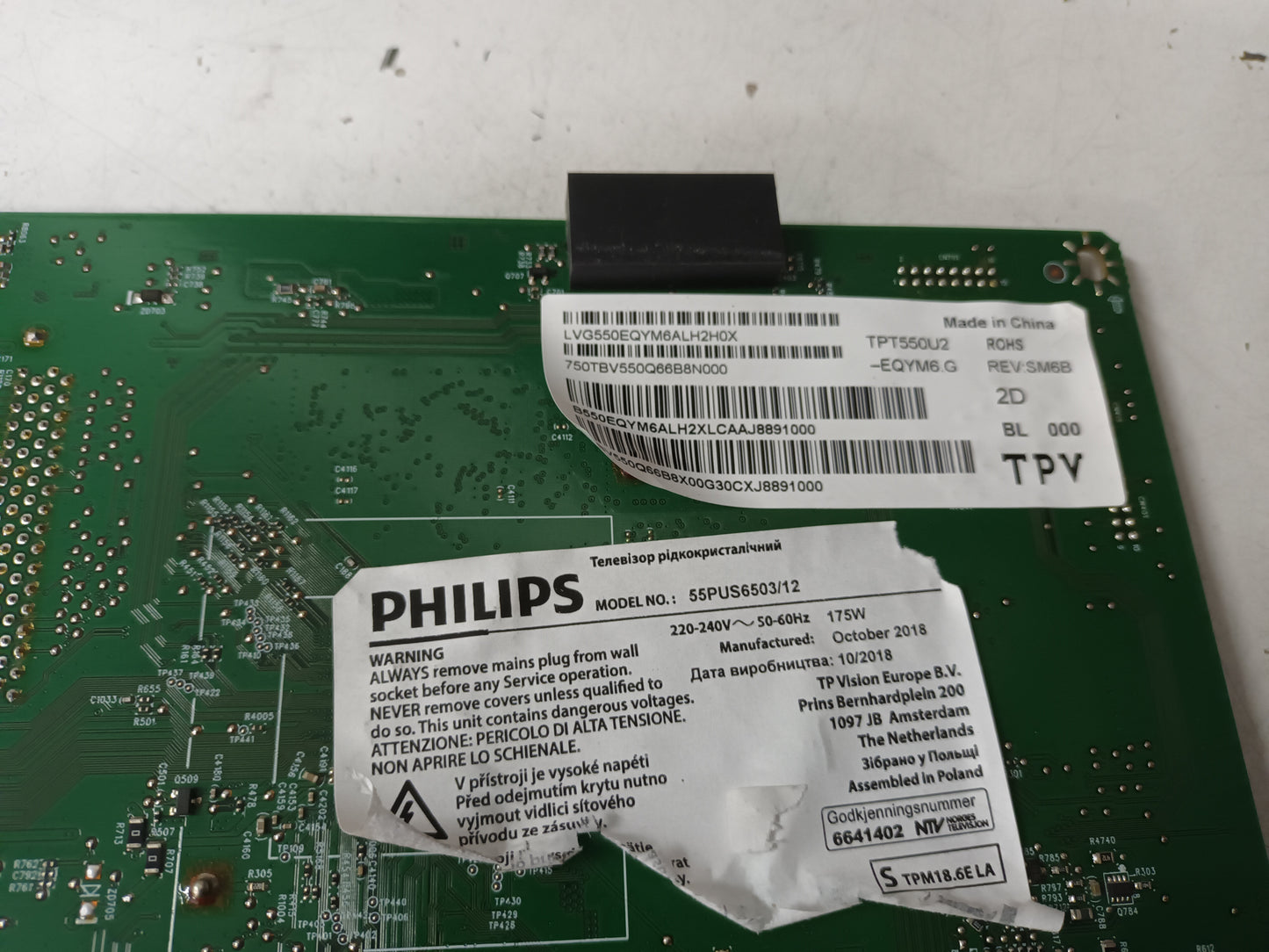 PHILIPS 55PUS6503/12, COMPONENTES TV, (ref-149)