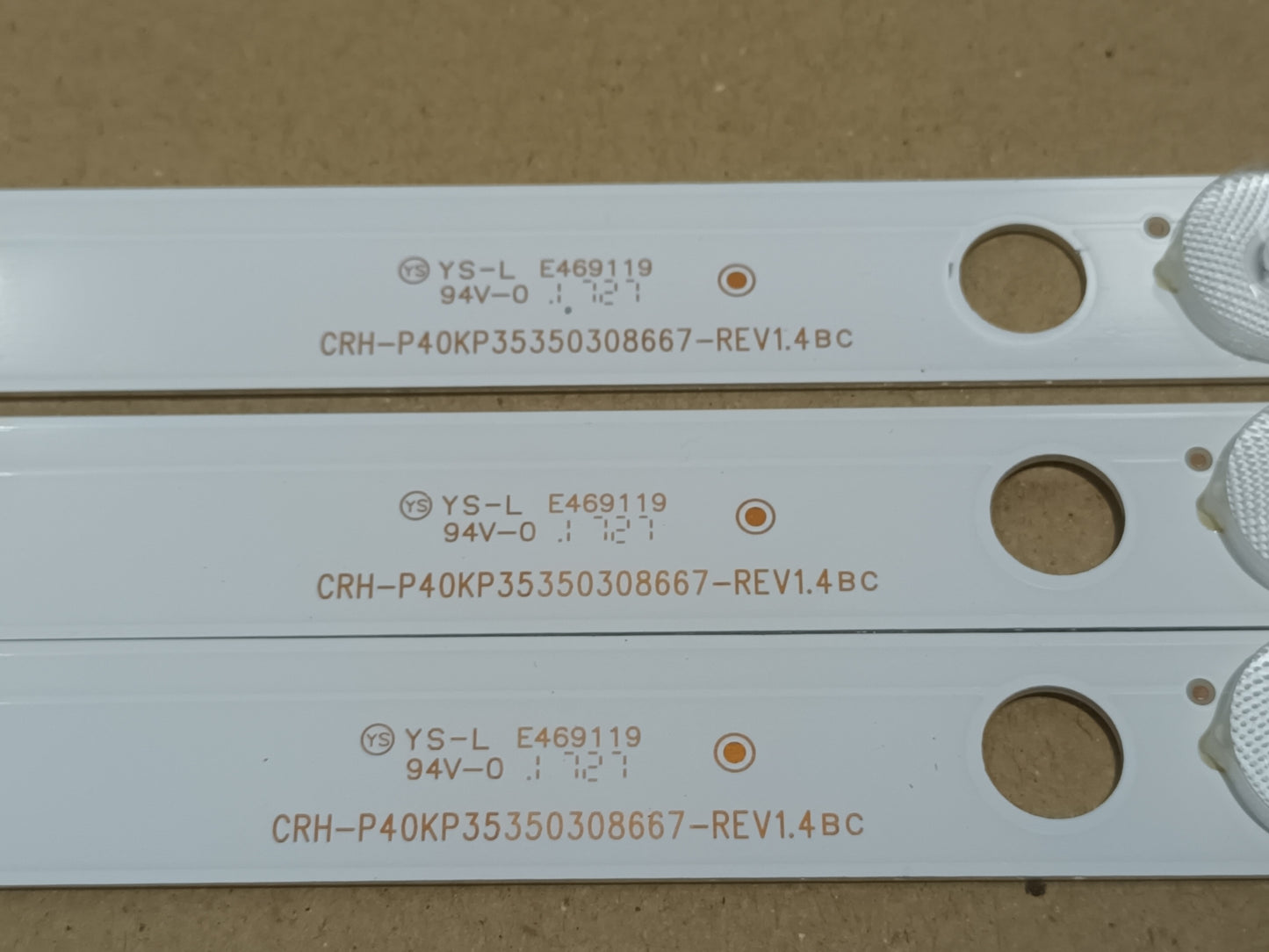 SHARP LC-40FG5342E, KIT 3 TIRAS LED (ref,125)