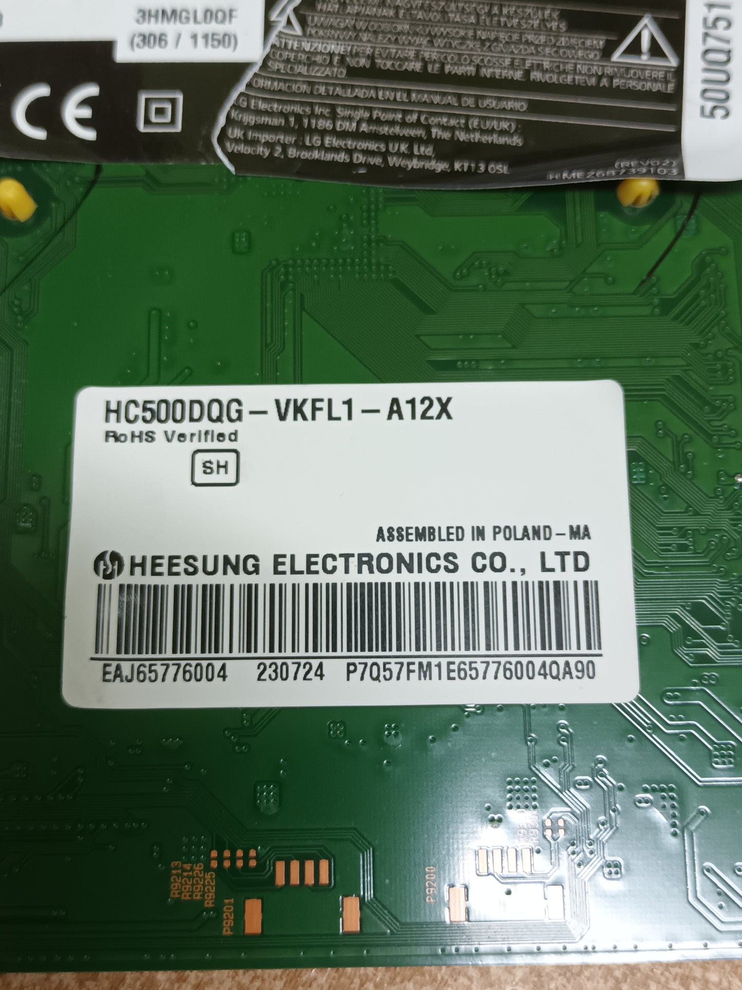 PLACA MAIN, 69830902(1.1), EBT67294103, de tv LG50UQ751COLF