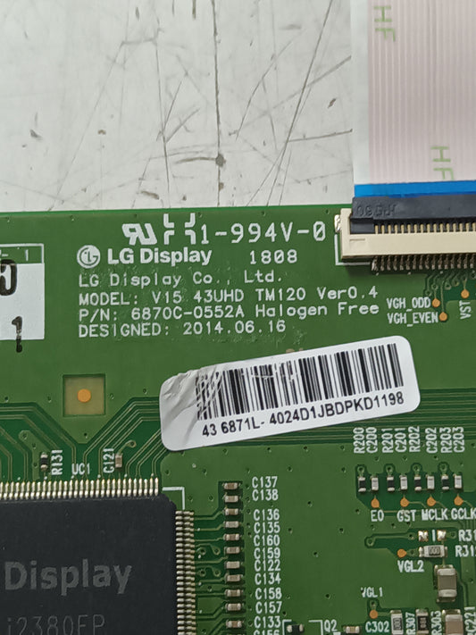 6870C-0552A, de TV SHARP LC43U17252E