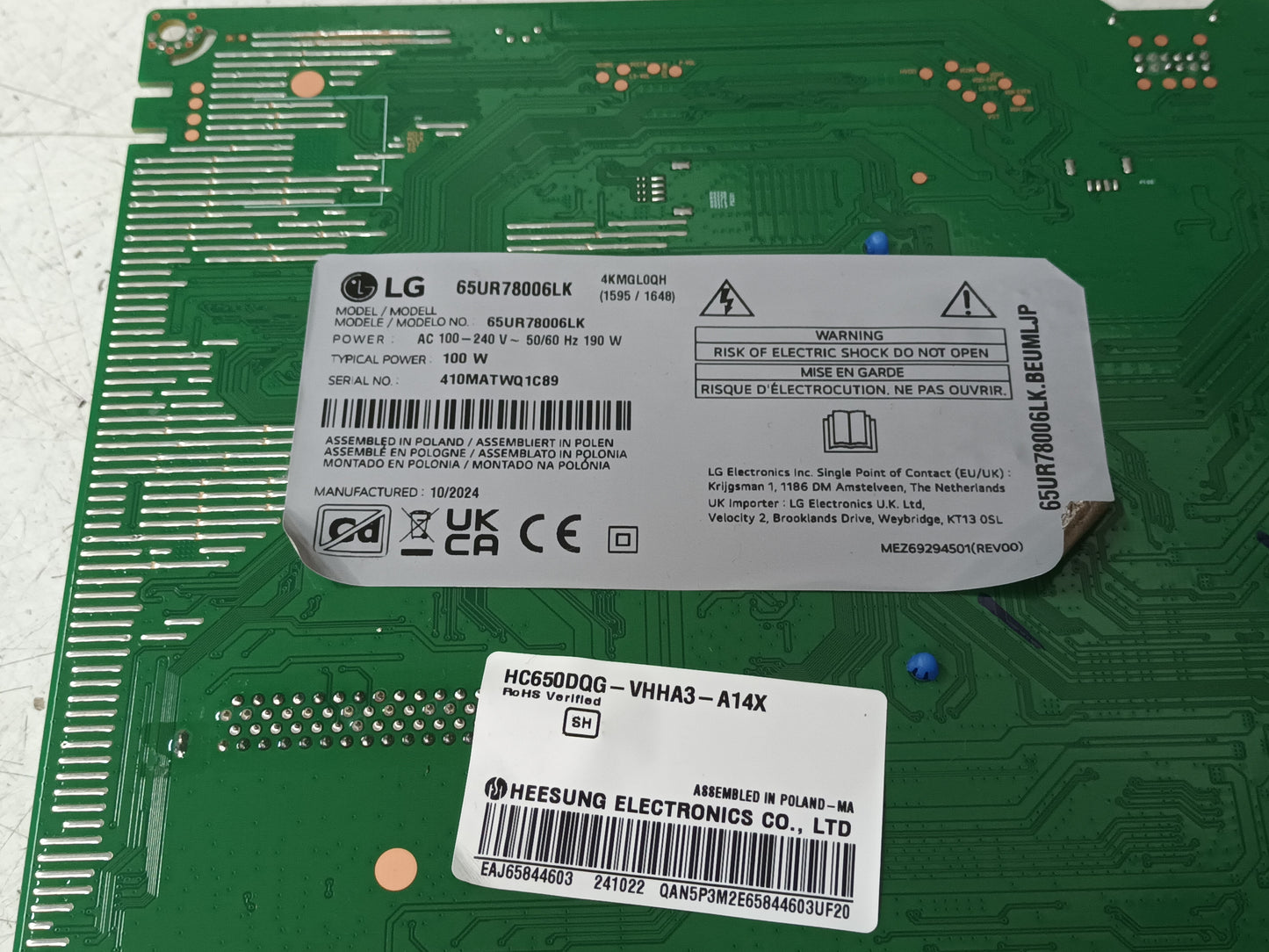 LG65UR78006LK, componentes NUEVOS, (ref-35)