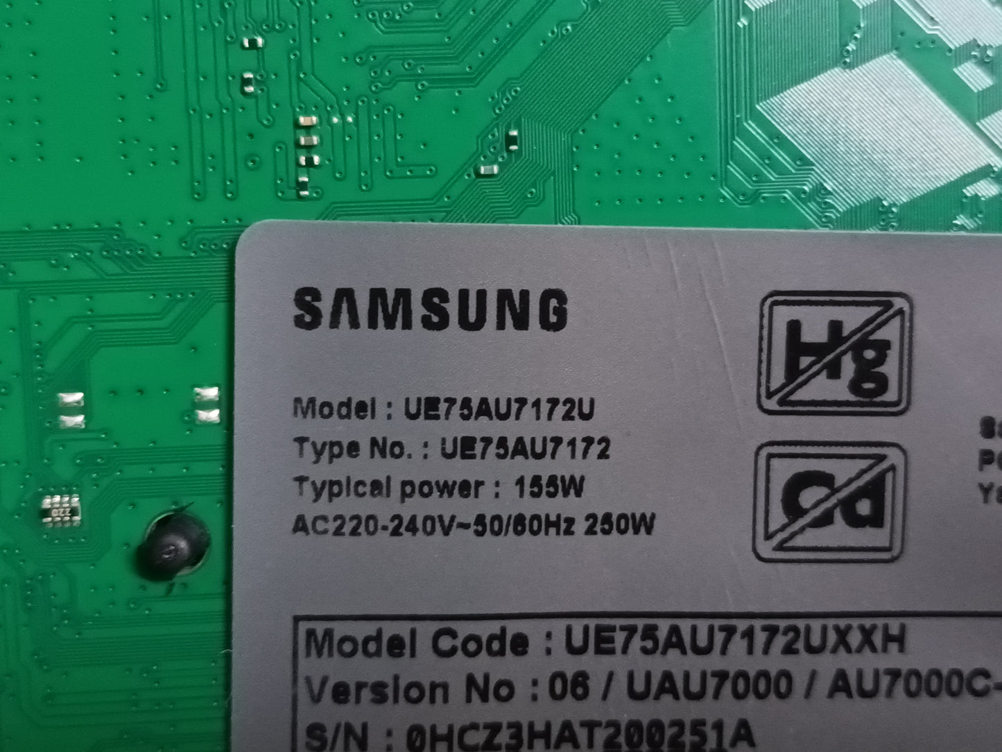 PIES DE TV SAMSUNG UE75AU7172U, NUEVOS (ref-208)