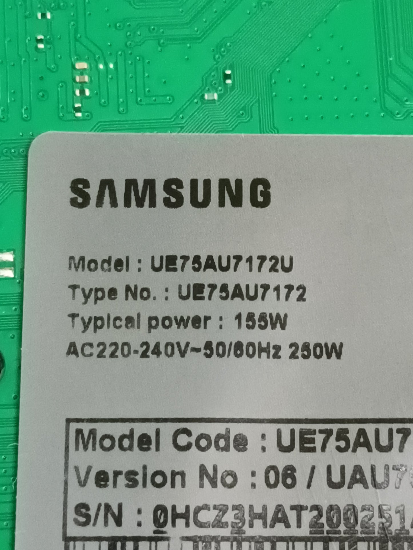 BN44-01056A, NUEVA SIN USAR, de tv SAMSUNG UE75AU7172U