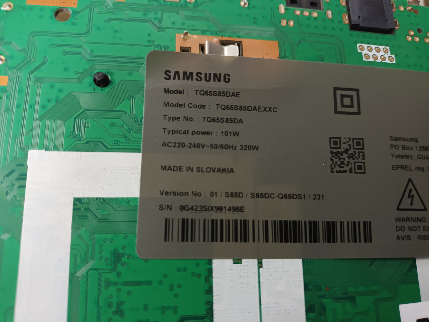 SAMSUNG TQ65S85DAE, componentes NUEVOS