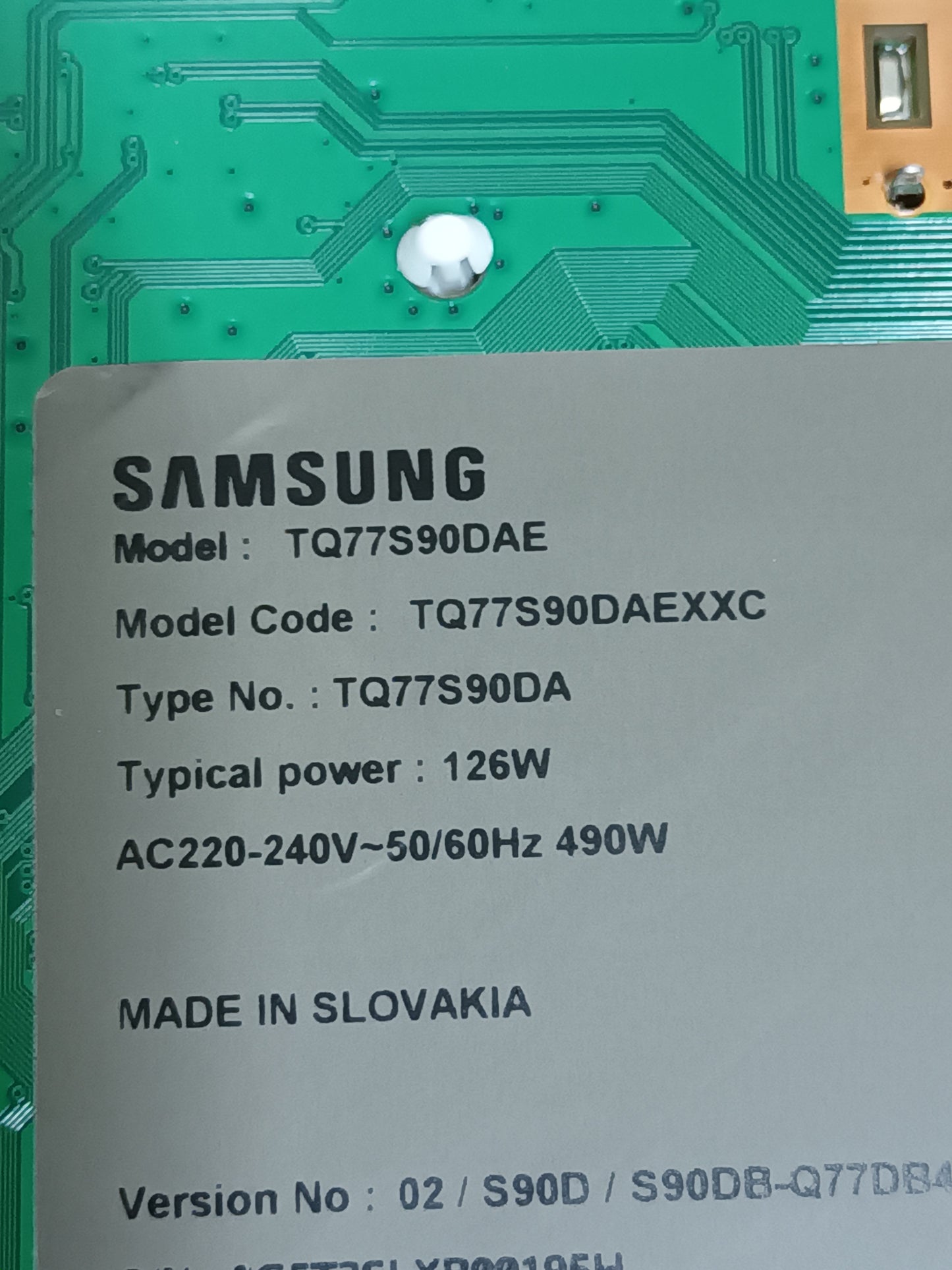 BN44-01280A, de SAMSUNG TQ77S90DAE, NUEVA