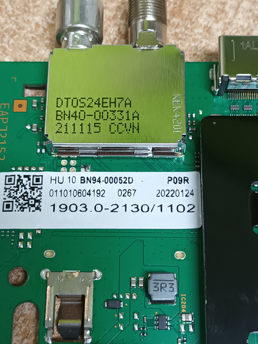 Placa main, BN94-00052D de tv SAMSUNG UE75AU7172U, NUEVA SIN USAR,