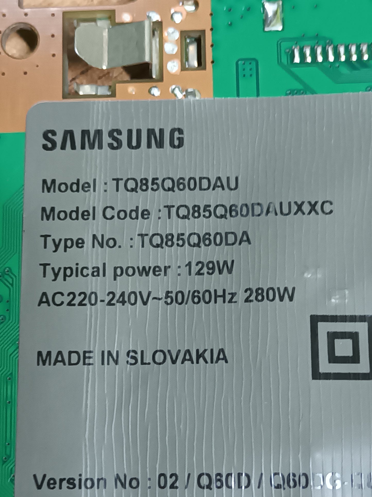 BN44-01104C, de SAMSUNG TQ85Q60DAU, NUEVA