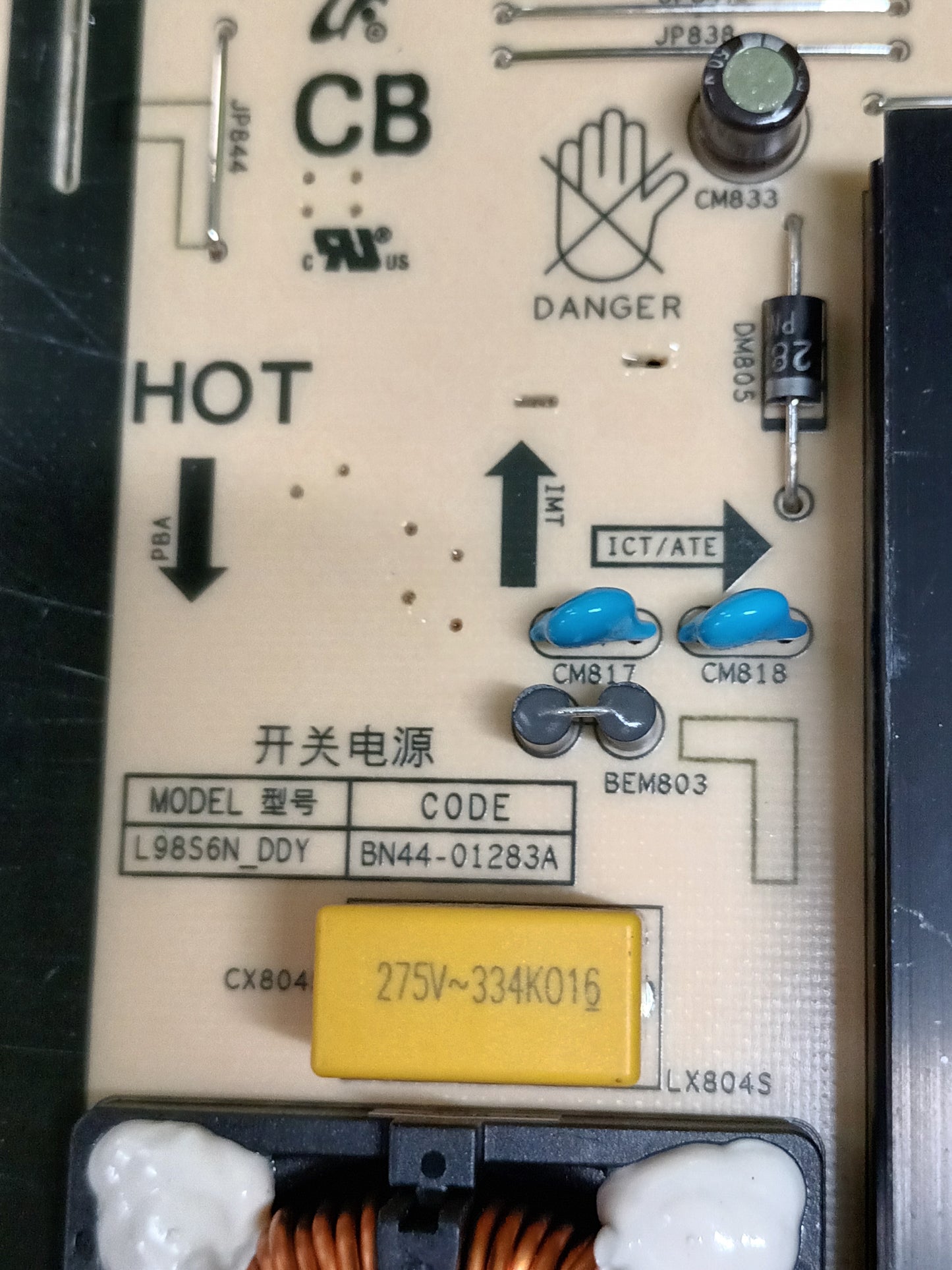 BN44-01283A, NUEVA SIN USAR, de TV SAMSUNG TU98DU9005K,