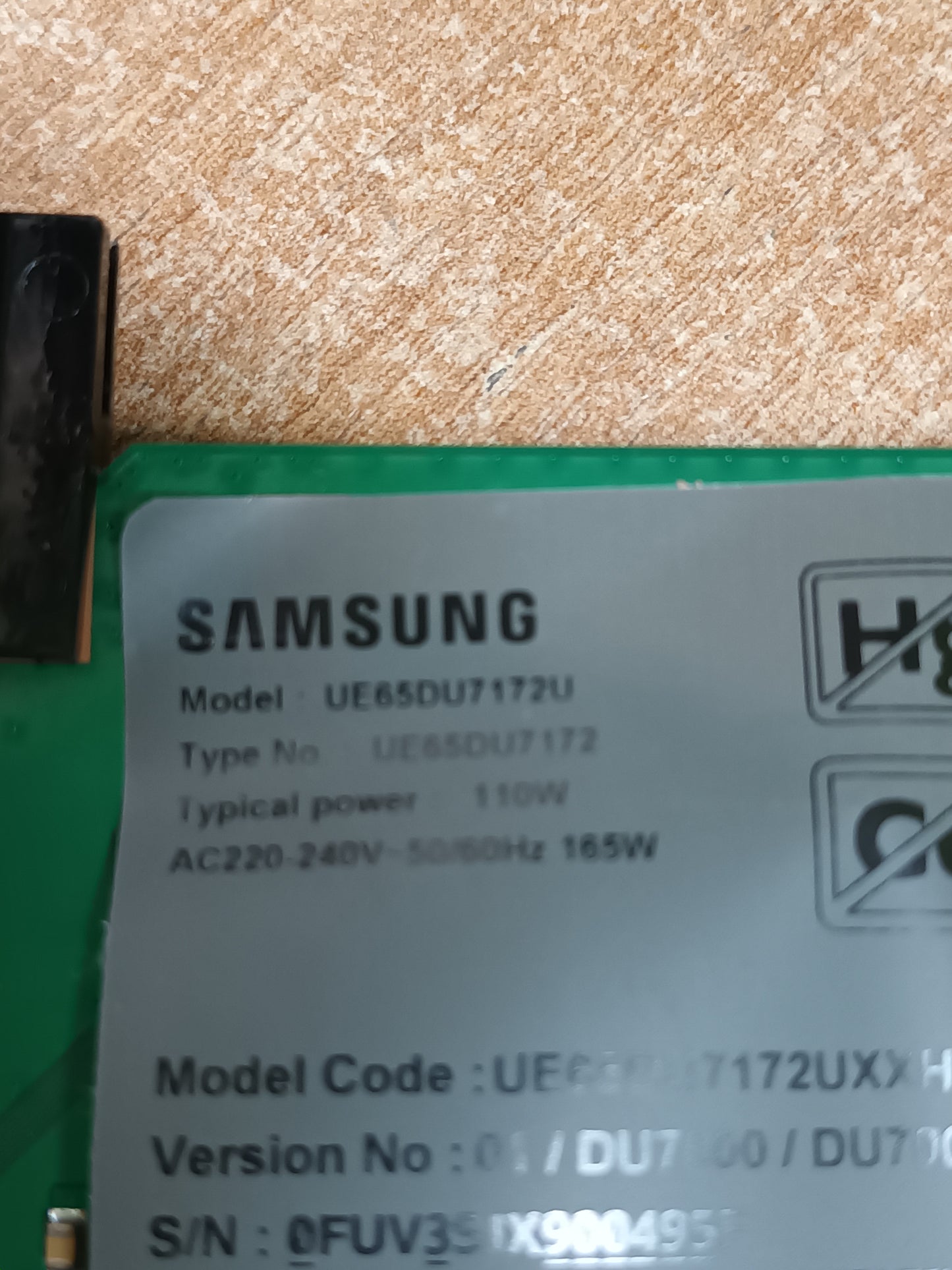 PIES DE TV SAMSUNG UE65DU7172U, NUEVOS (ref-212)