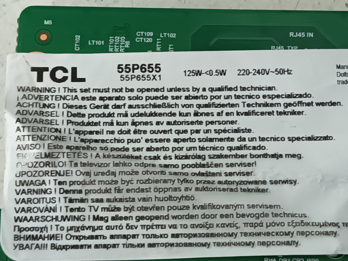 KIT 2 tiras de retroiluminación de TCL 55P655
